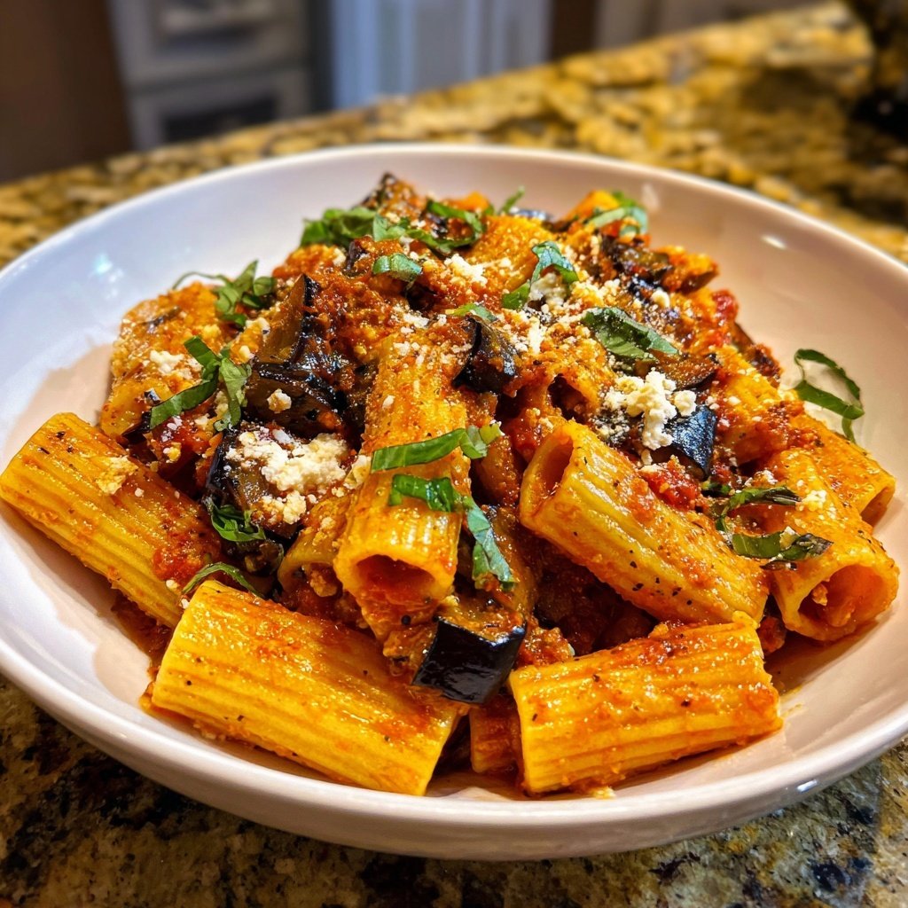 Internationale Küche Italienische Pasta alla Norma