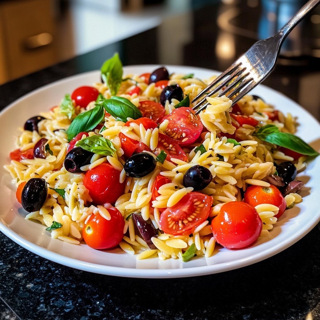 Italienischer Orzo Nudelsalat