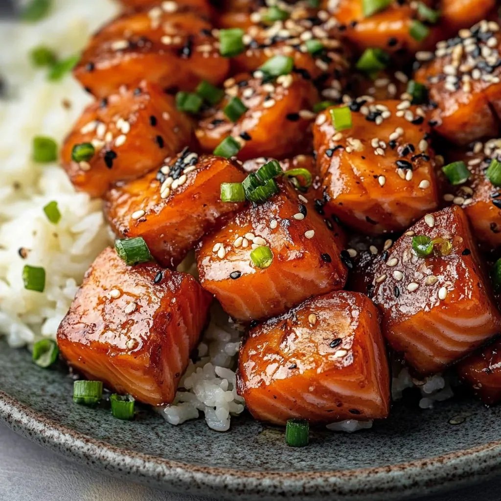 Knusprige Lachs-Häppchen mit Honig und Knoblauch