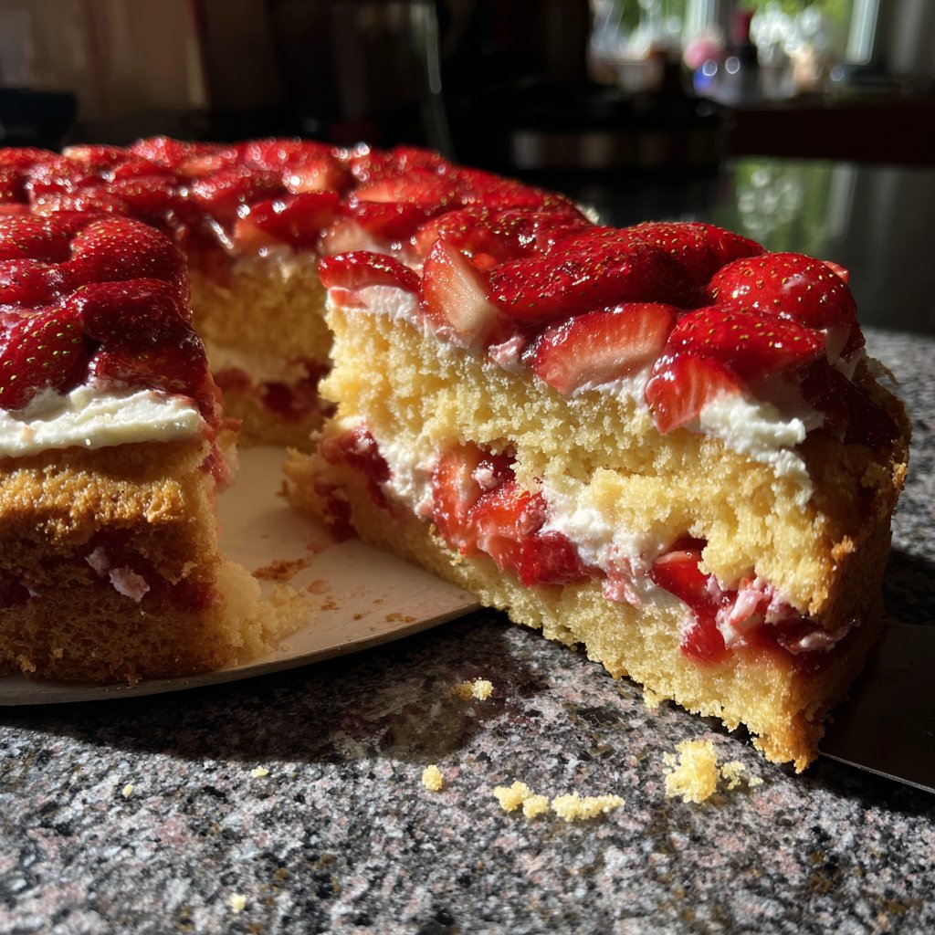 Erdbeerkuchen Mit Keksboden