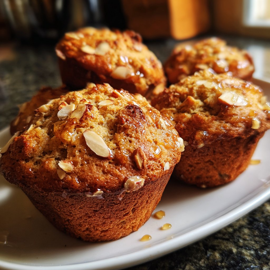 Muffins mit Mandeln und Honig