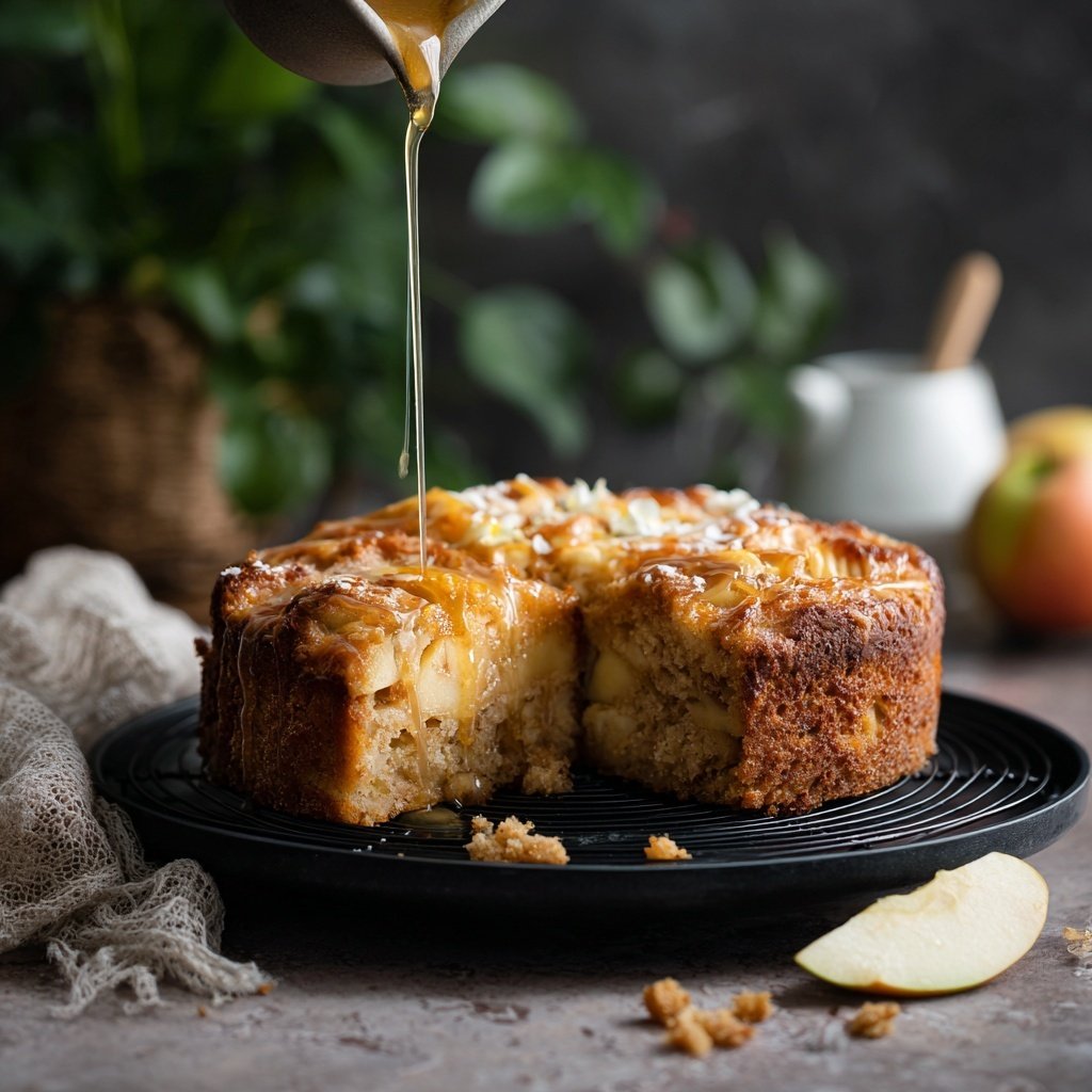 Karottenkuchen Mit Apfelstückchen Und Honig