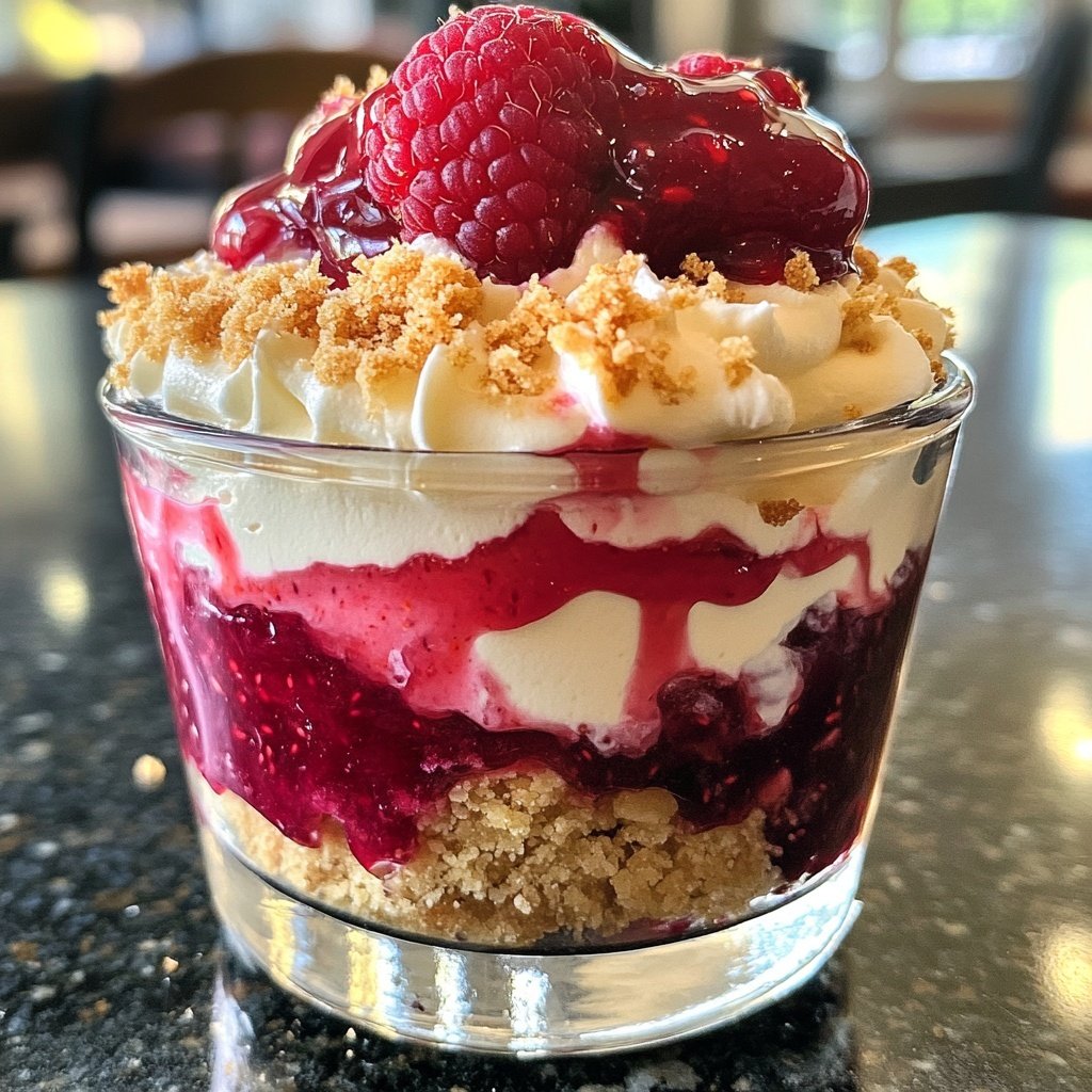 Himbeer-Cheesecake im Glas