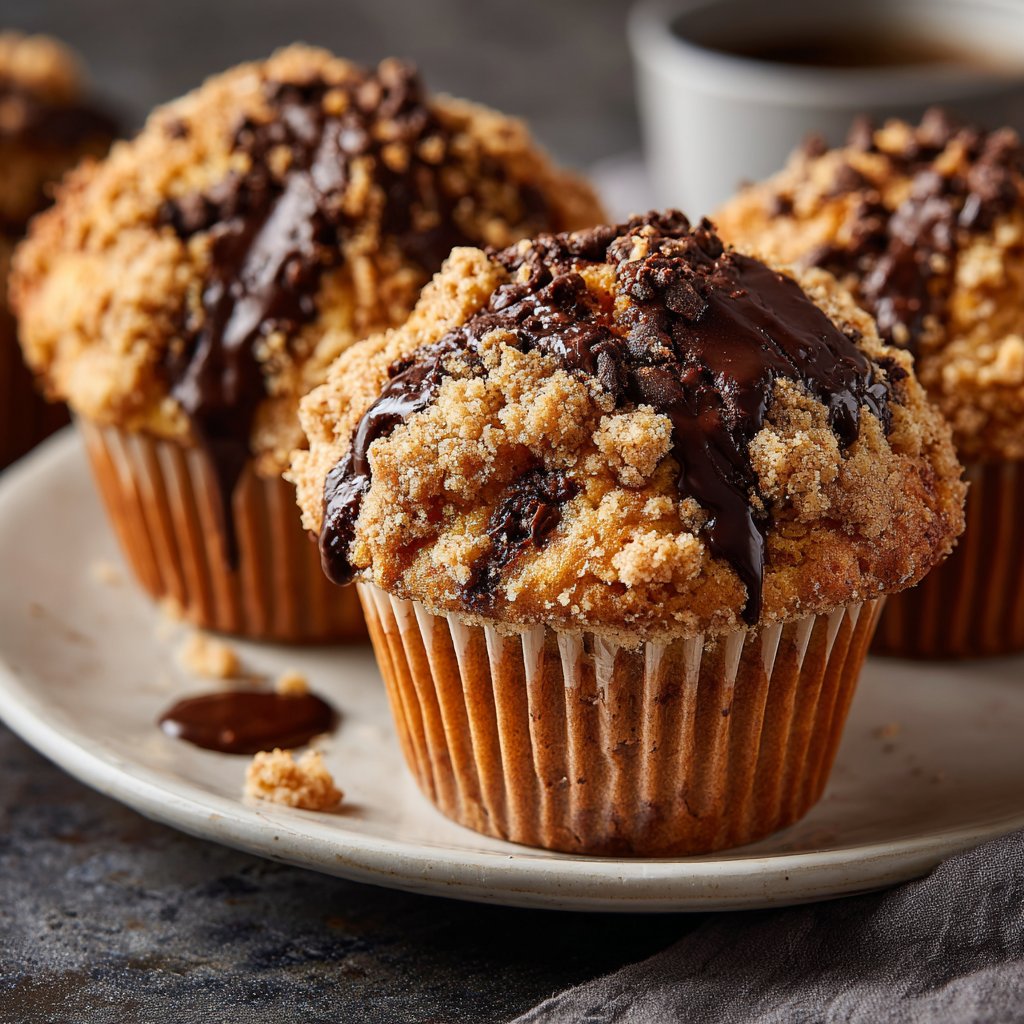 Muffins mit Schoko-Crunch