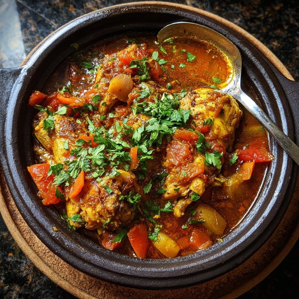 Internationale Küche Marokkanisches Hähnchen-Tagine