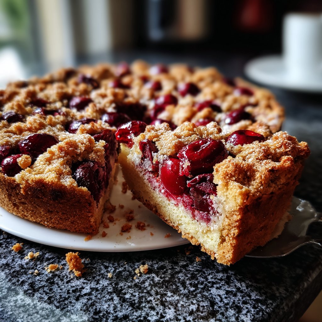 Streuselkuchen Mit Kirschen