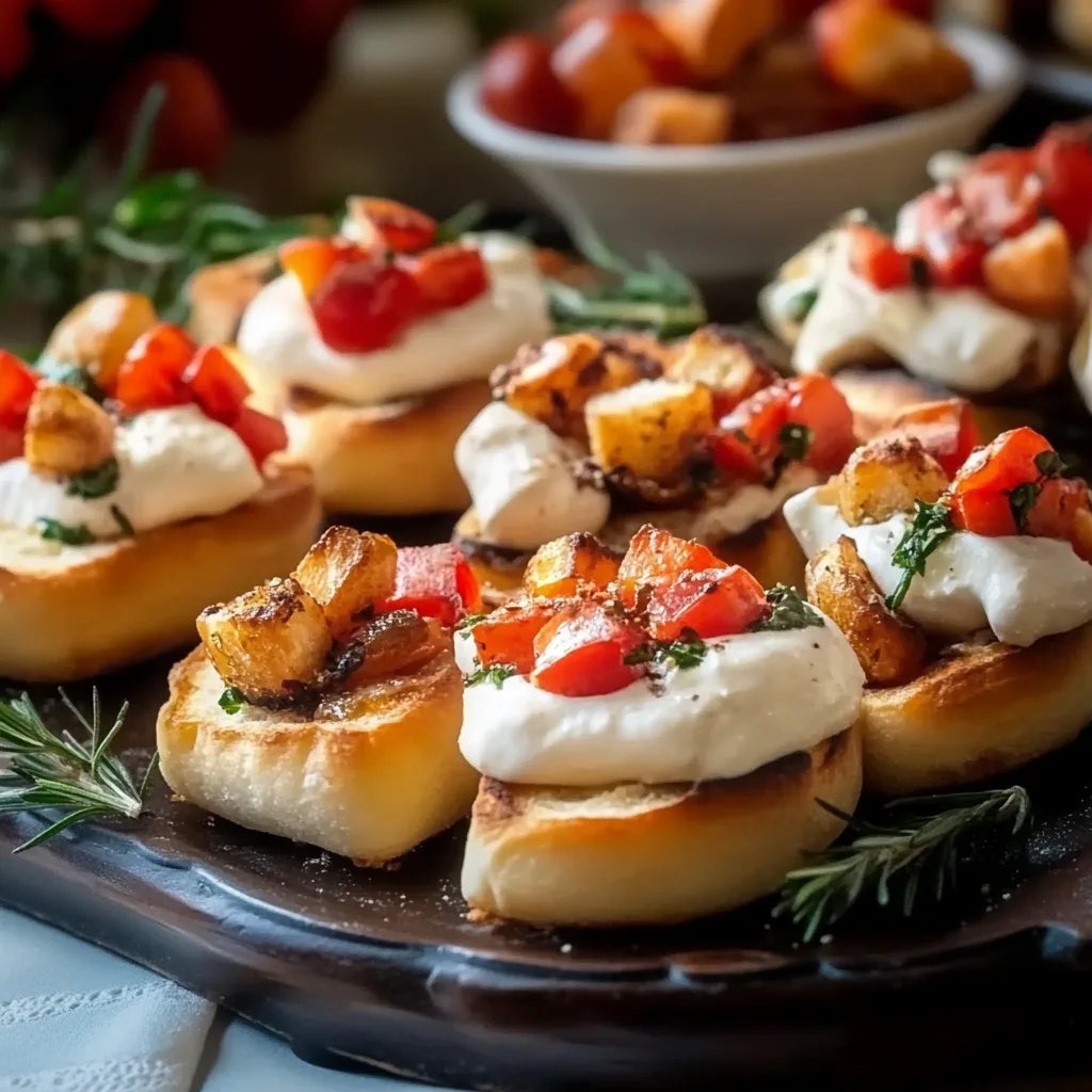 Festliche Bruschetta mit Ziegenkäse